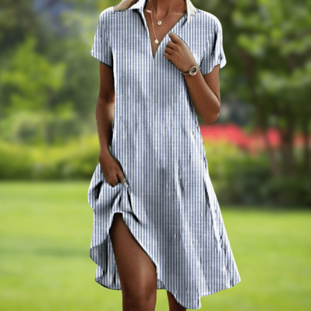 Relaxed Floral Button Midi Dress™ – Müheloser Stil für entspannte Alltage