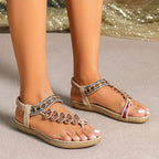 Damen Orthopädische Zehentrenner Sandalen mit Gepolsterter Sohle und Verstellbarem Riemen™ – Ganztägiger Komfort für gesunde Füße