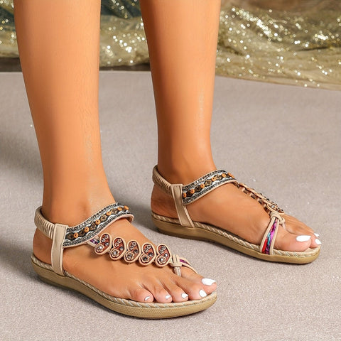 Damen Orthopädische Zehentrenner Sandalen mit Gepolsterter Sohle und Verstellbarem Riemen™ – Ganztägiger Komfort für gesunde Füße