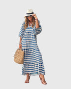 Spring Patterned Maxi Dress For Women™ – Fließender Frühlingskomfort mit zeitloser Eleganz