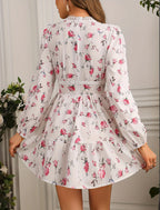 Floral Lace Trim Mini Dress™ – Romantisch-elegantes Design für mühelose Weiblichkeit