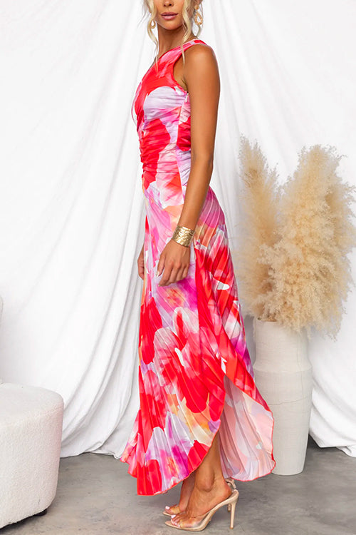 Asymmetric Pleated Maxi Dress™ – Eleganz mit modernem asymmetrischem Design