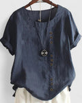 Stylish Asymmetrical Button Blouse™ – Mühelose Eleganz für jeden Tag