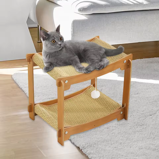 PawVilla™ – 2-stöckiger Katzenkratzbaum, luxuriöser Ruheplatz & stilvolles Kratzmöbel [50 % Rabatt]