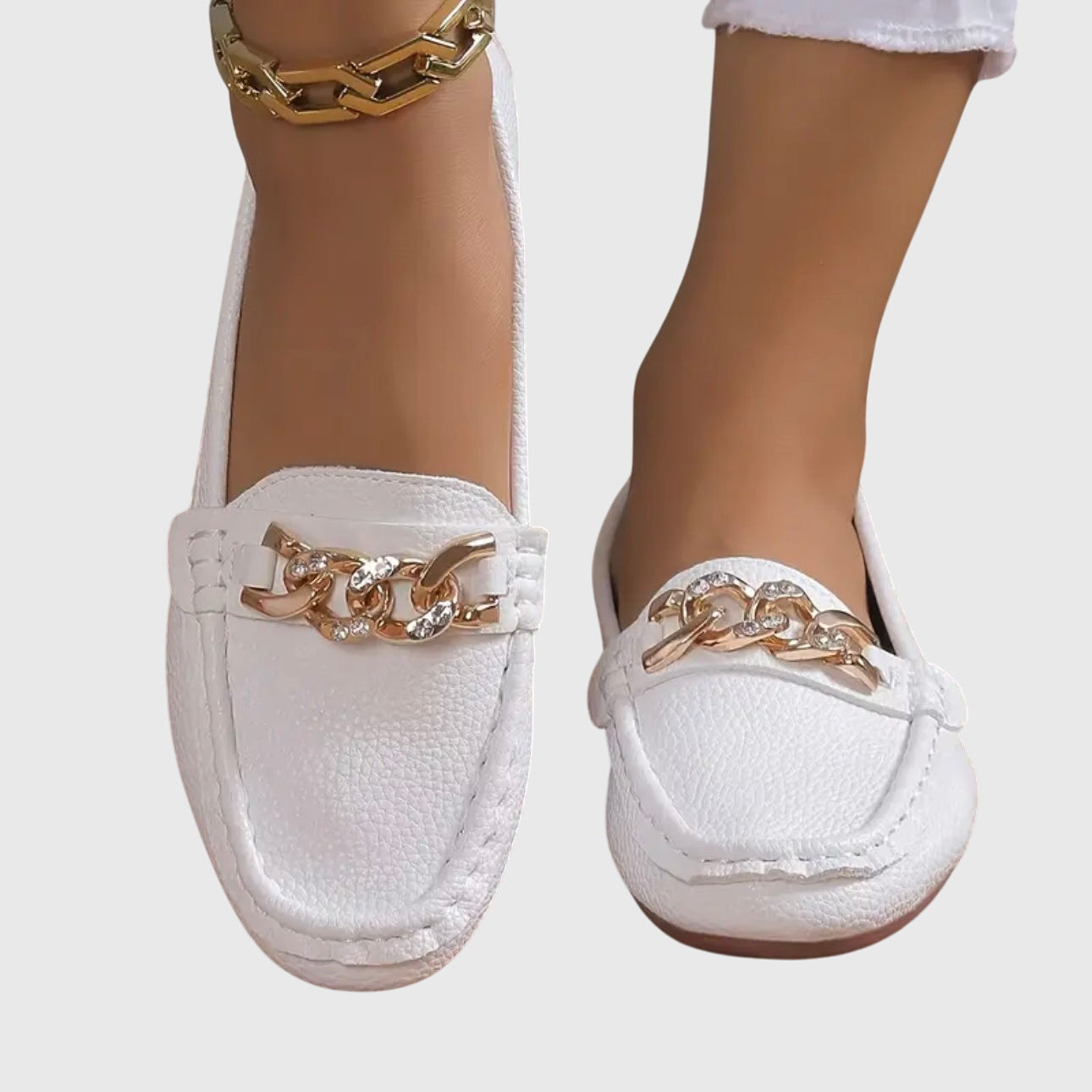 Women's Loafers with Diamond Buckle and Flat Wedge Sole™ – Eleganter Komfort für den ganzen Tag