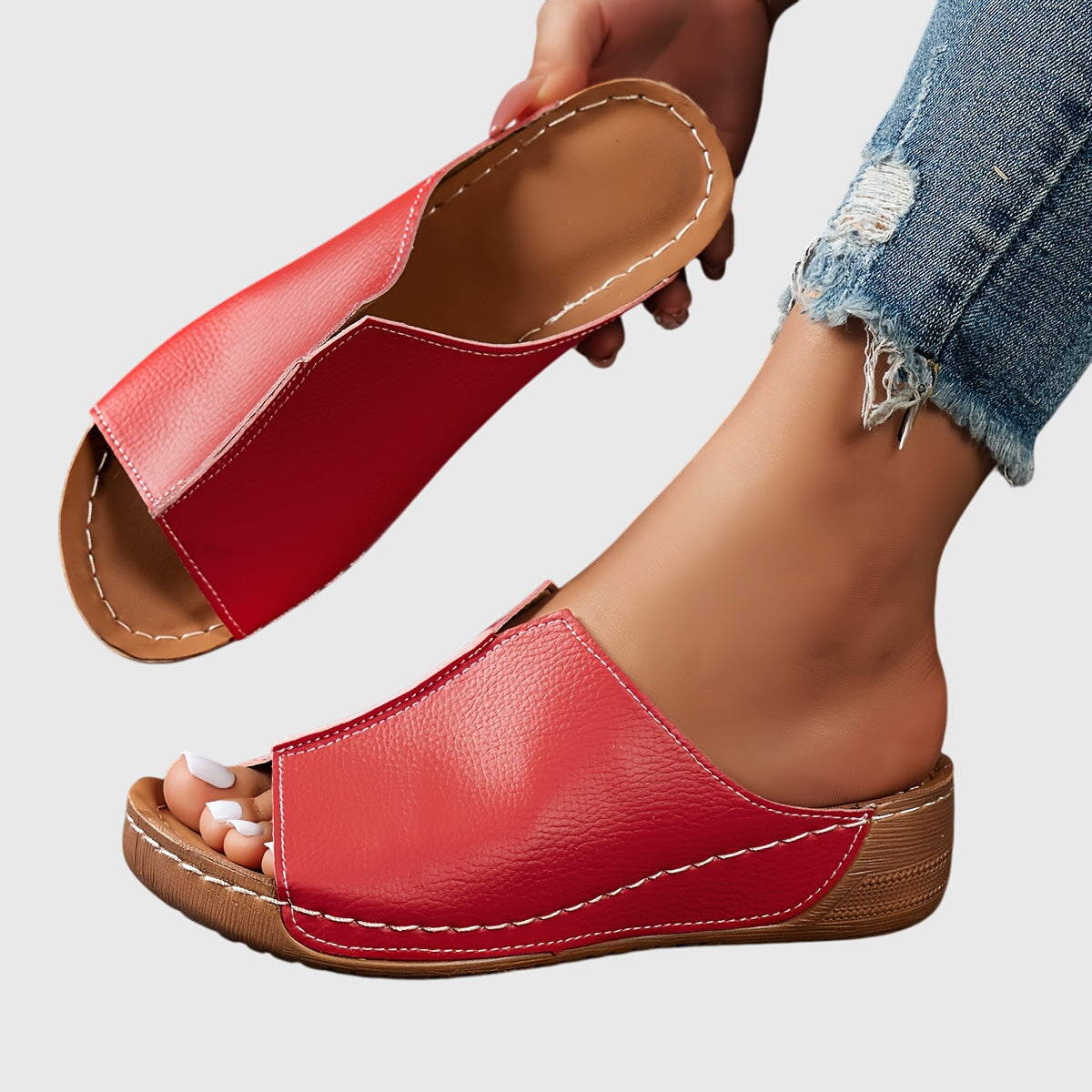Women's Orthopedic Slide Sandals With Open Toe™ – Für ganztägigen Komfort und orthopädische Unterstützung