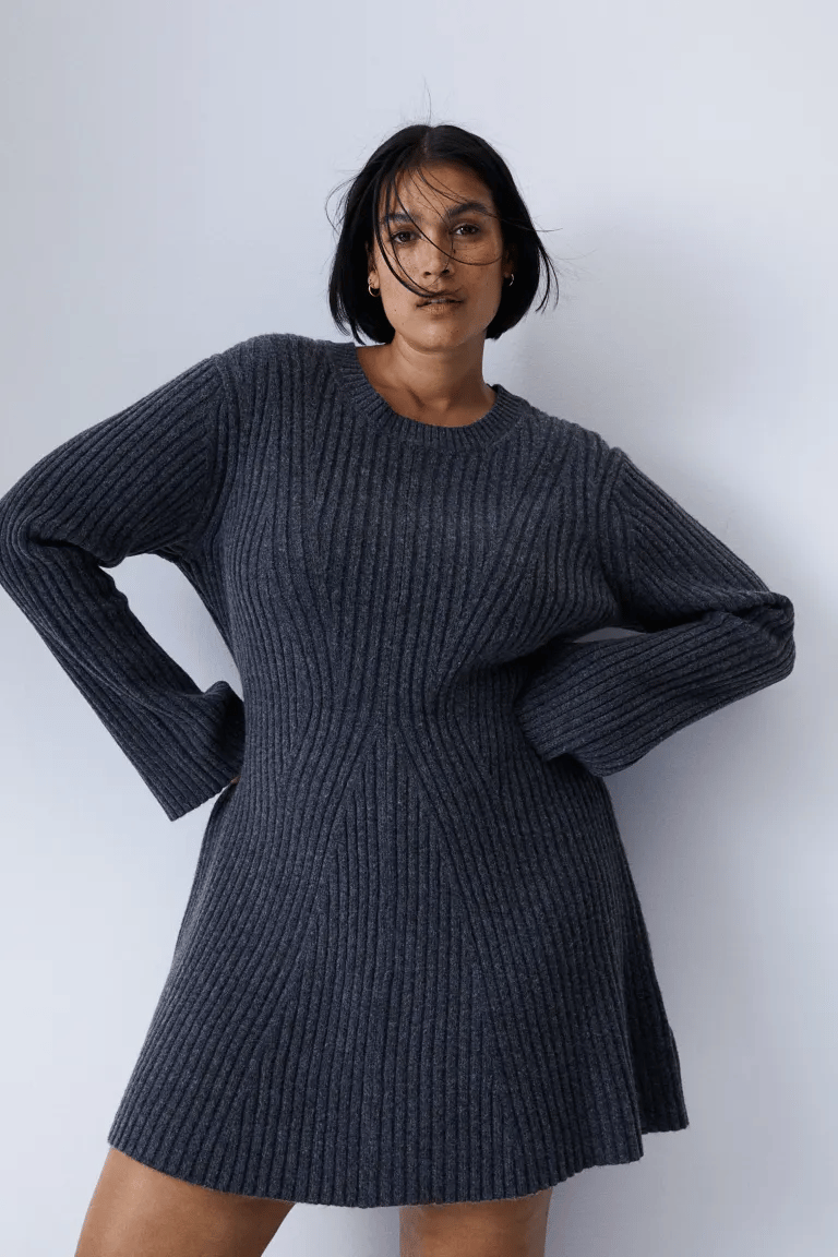 Emma™ – Rib-Knit mit Schlitzärmeln, Rundhals und schmeichelnder, figurbetonter Passform [50 % Rabatt]