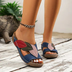 Women's Orthopedic Slide Sandals with Leaf Detail™ – Komfort trifft auf eleganten Stil