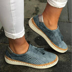Damen Orthopädische Slip-On Sneakers mit atmungsaktivem Strick und Fußgewölbestütze™ – Ganztägiger Komfort für aktive Frauen