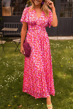 Floral Wrap Maxi Dress™ – Eleganter Wickelstil für mühelose Weiblichkeit