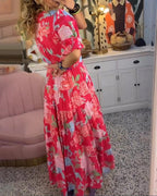 Elegant Floral V-Neck Maxi Dress™ – Romantische Eleganz für jeden Anlass