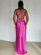 Twist-Front V-Neck Maxi Dress for Flattering Fit™ – Elegante Silhouette mit modernem Twist-Detail