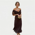 Women's Elegant Maxi Dress with V-Neck and Flowing Fit™ – Zeitlose Eleganz für jeden Anlass