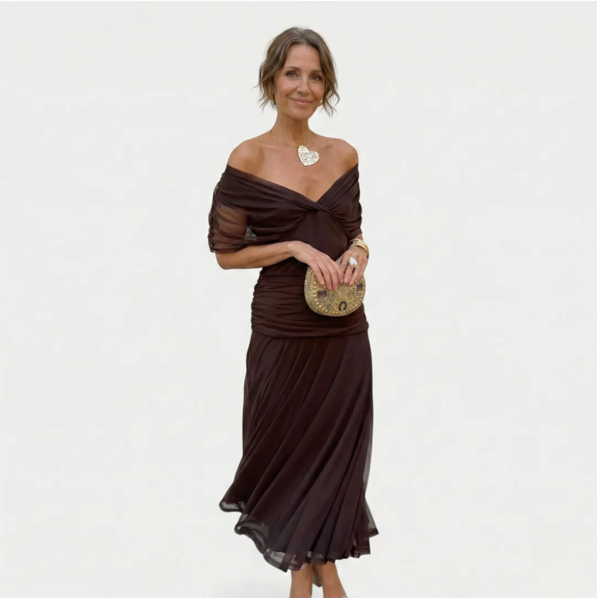 Women's Elegant Maxi Dress with V-Neck and Flowing Fit™ – Zeitlose Eleganz für jeden Anlass