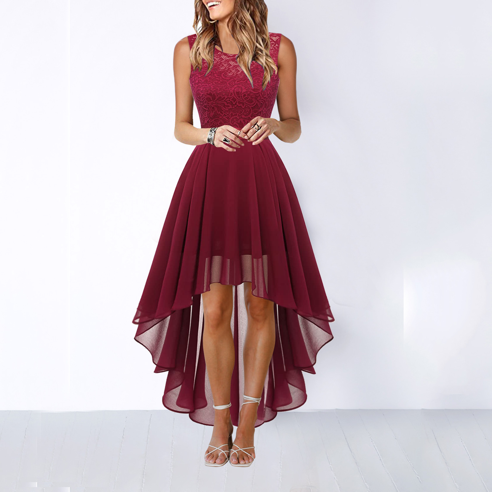 Women's Elegant High Low Sleeveless Wedding Guest Party Dress™ – Zeitlose Eleganz für besondere Anlässe