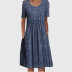 Printed Short Sleeve Midi Dress™ – Müheloser Komfort mit zeitloser Eleganz