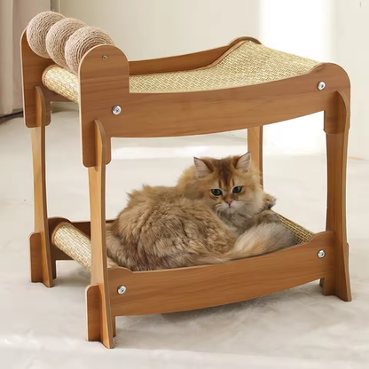 PawVilla™ – 2-stöckiger Katzenkratzbaum, luxuriöser Ruheplatz & stilvolles Kratzmöbel [50 % Rabatt]