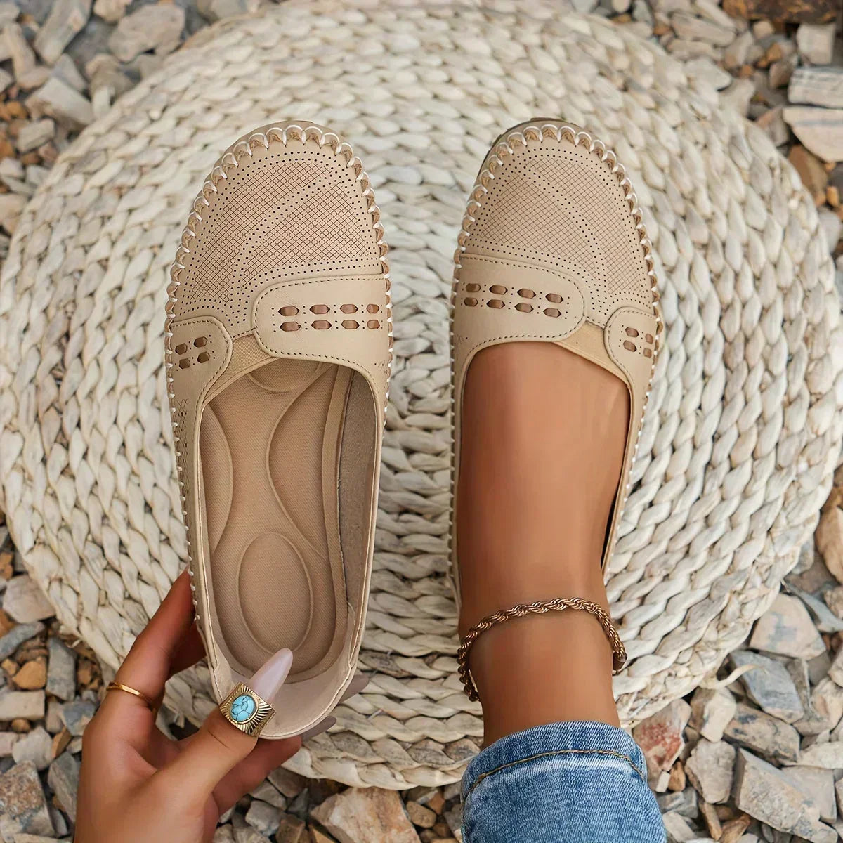Women's Orthopedic Slip-On Shoes with Breathable Design™ – Ganztägiger Komfort mit stilvoller Unterstützung