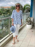 Women's Polka Dot V-Neck Blouse Relaxed Fit Lightweight Casual Summer Top™ – Spielerischer Komfort für sonnige Tage