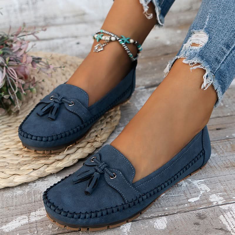 Women's Orthopedic Moccasin Loafers with Bow Detail and Cushioned Sole™ – Eleganter Komfort für den ganzen Tag