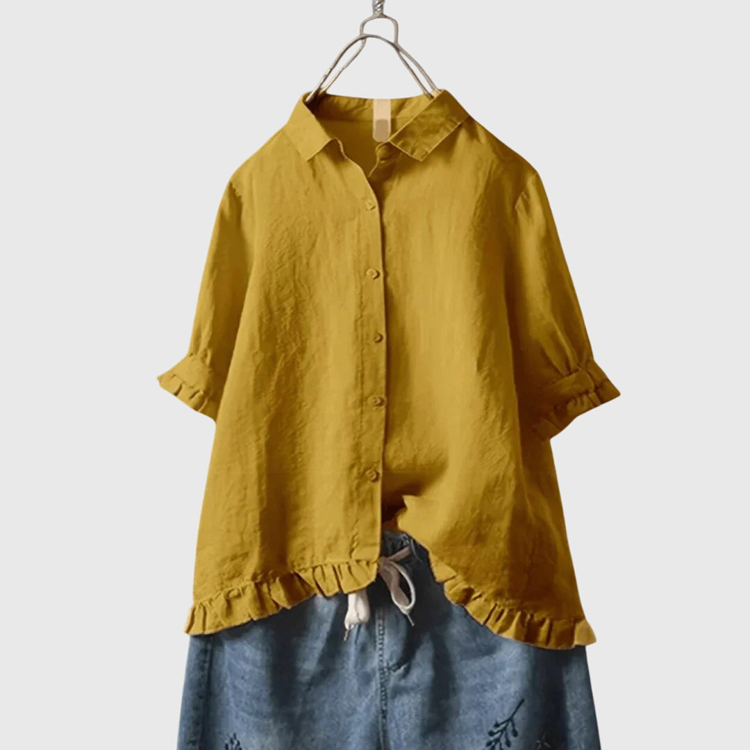 Comfortable Button-Front Blouse™ – Zeitlos elegante Vielseitigkeit für jeden Tag