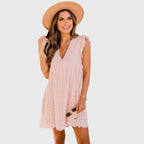 Women's V-Neck Sleeveless Mini Dress™ – Mühelose Eleganz für warme Tage