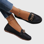 Women's Loafers with Diamond Buckle and Flat Wedge Sole™ – Eleganter Komfort für den ganzen Tag