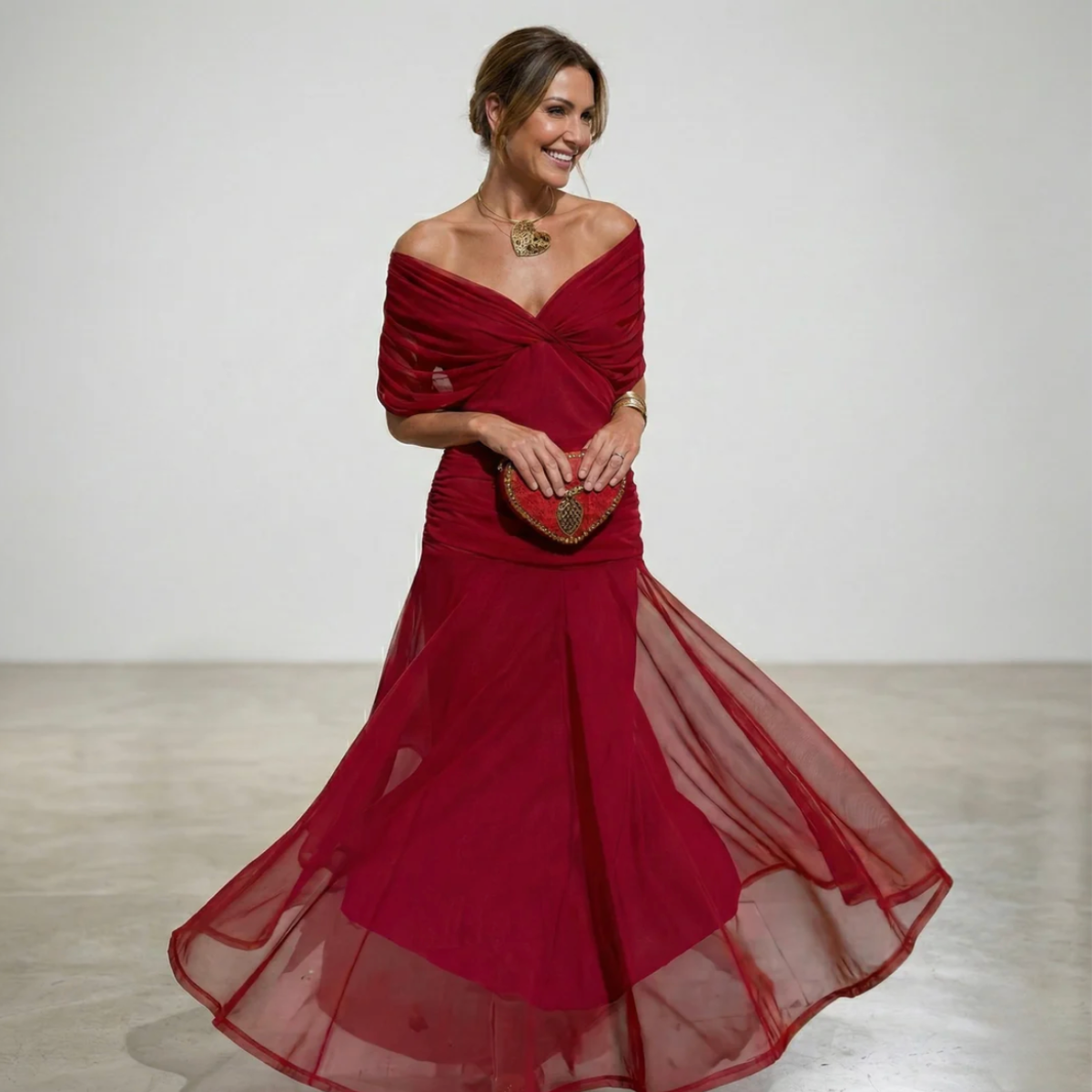 Women's Elegant Maxi Dress with V-Neck and Flowing Fit™ – Zeitlose Eleganz für jeden Anlass