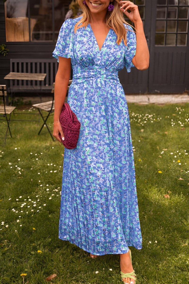 Floral Wrap Maxi Dress™ – Eleganter Wickelstil für mühelose Weiblichkeit