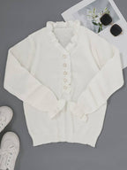 Darcey | Ruffle Blouse with Decorative Buttons for Women™ – Feminine Eleganz für jeden Anlass