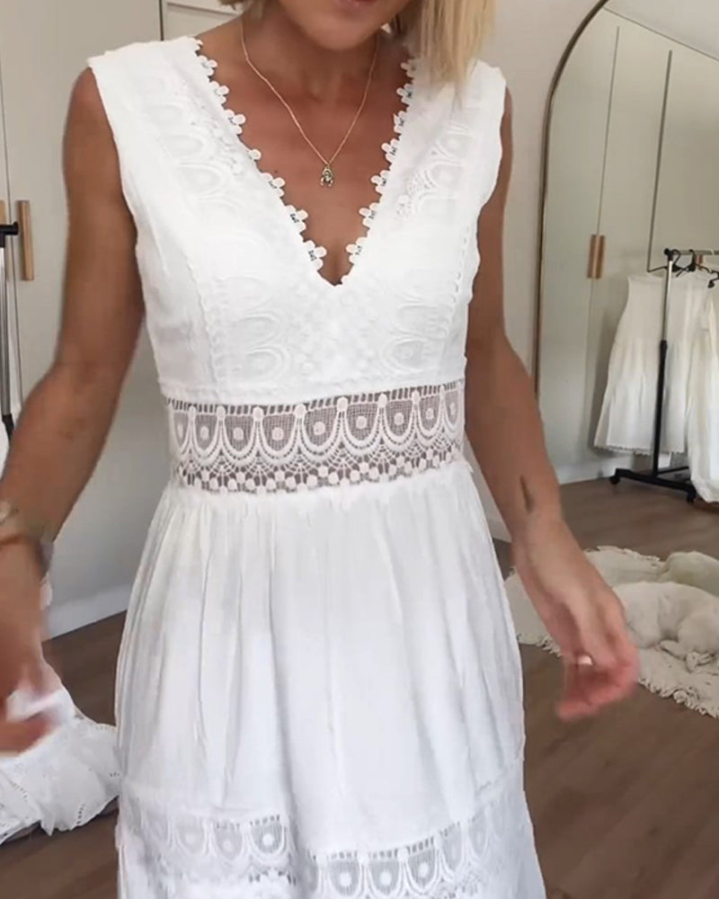 Elegant Spring Midi Dress™ – Zeitlose Eleganz für jeden Frühlingsmoment