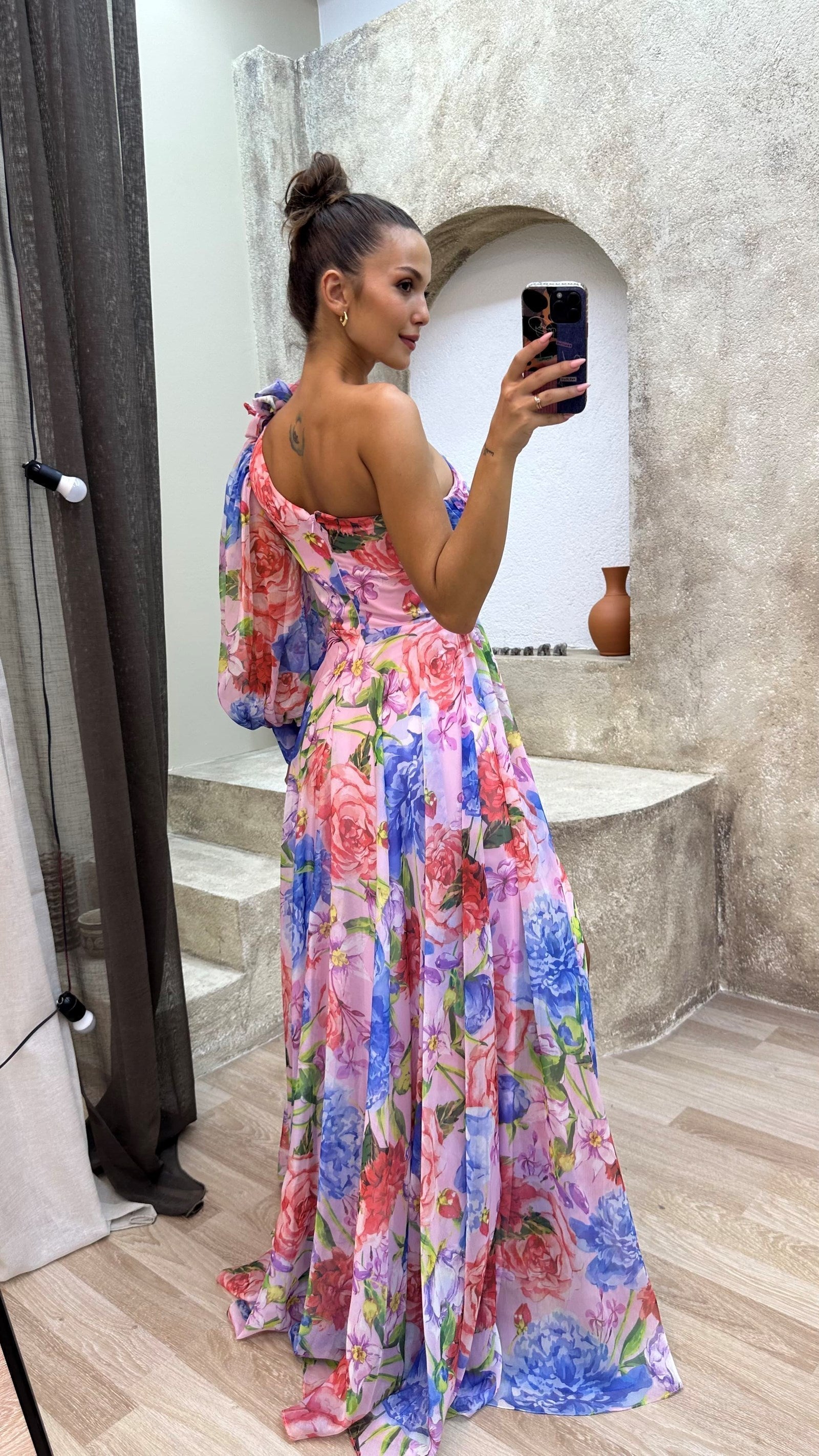 Floral One-Shoulder Maxi Dress™ – Elegante Statement-Silhouette für besondere Anlässe