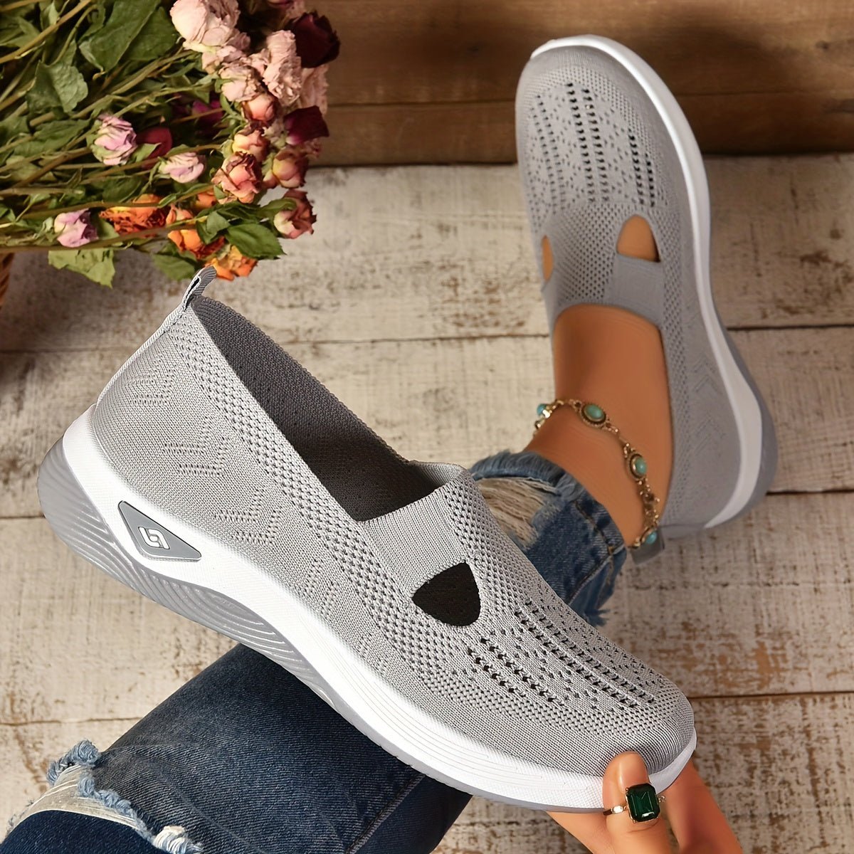 Orthopädische Slip-On Schuhe für Damen mit atmungsaktivem Mesh und gepolsterter Sohle™ – Müheloser Komfort für den ganzen Tag