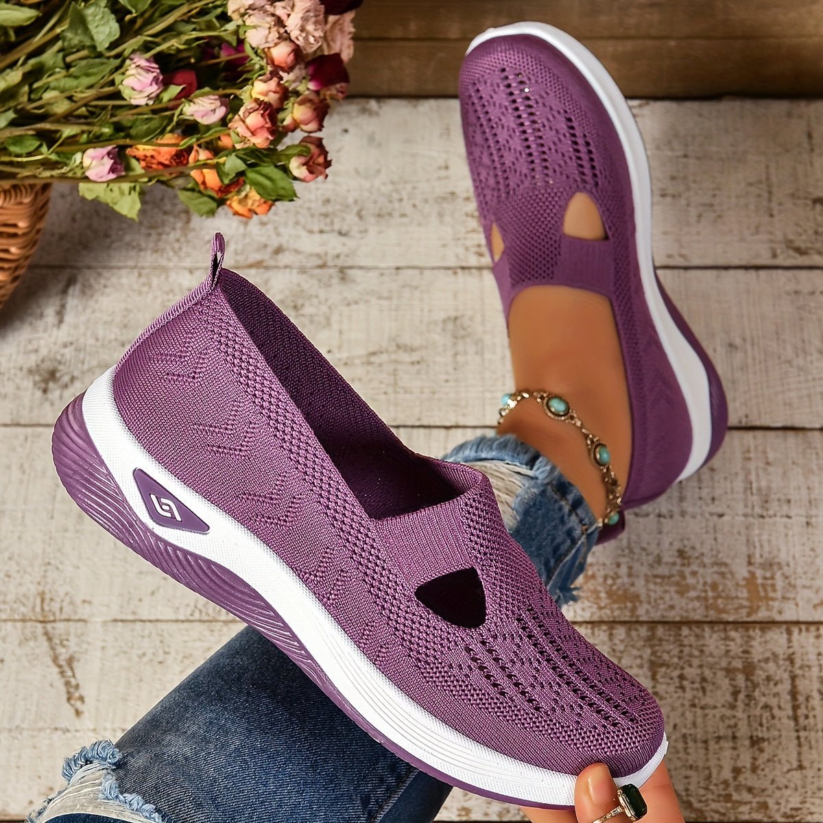 Orthopädische Slip-On Schuhe für Damen mit atmungsaktivem Mesh und gepolsterter Sohle™ – Müheloser Komfort für den ganzen Tag
