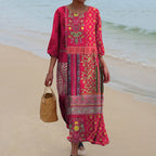 Women's Boho Printed Flowing Relaxed Fit Casual Summer Maxi Dress™ – Mühelose Eleganz für warme Tage