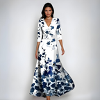 Women's Floral Maxi Dress with V Neck Wrap and Flowing Fit™ – Eleganter Boho-Style für jeden Anlass