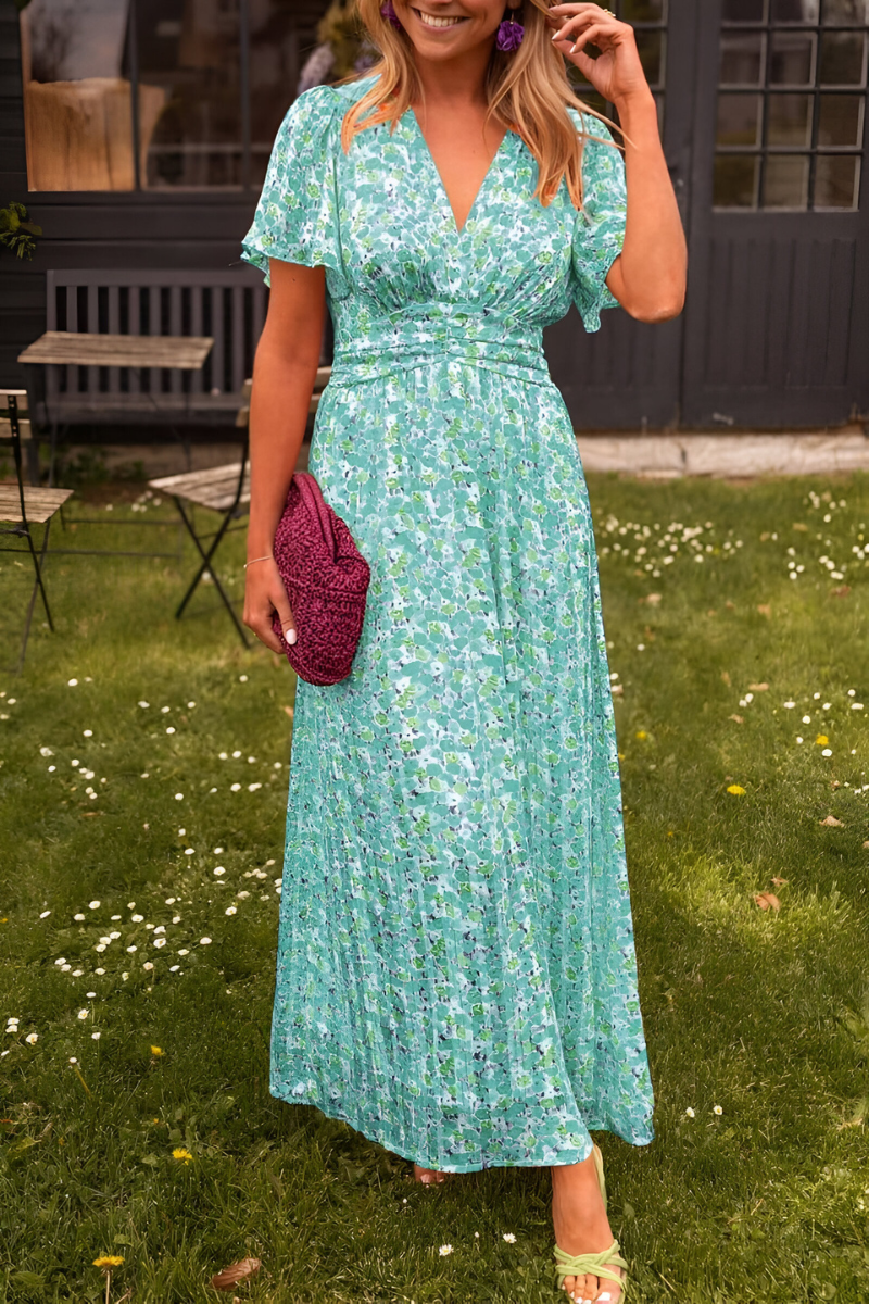 Floral Wrap Maxi Dress™ – Eleganter Wickelstil für mühelose Weiblichkeit