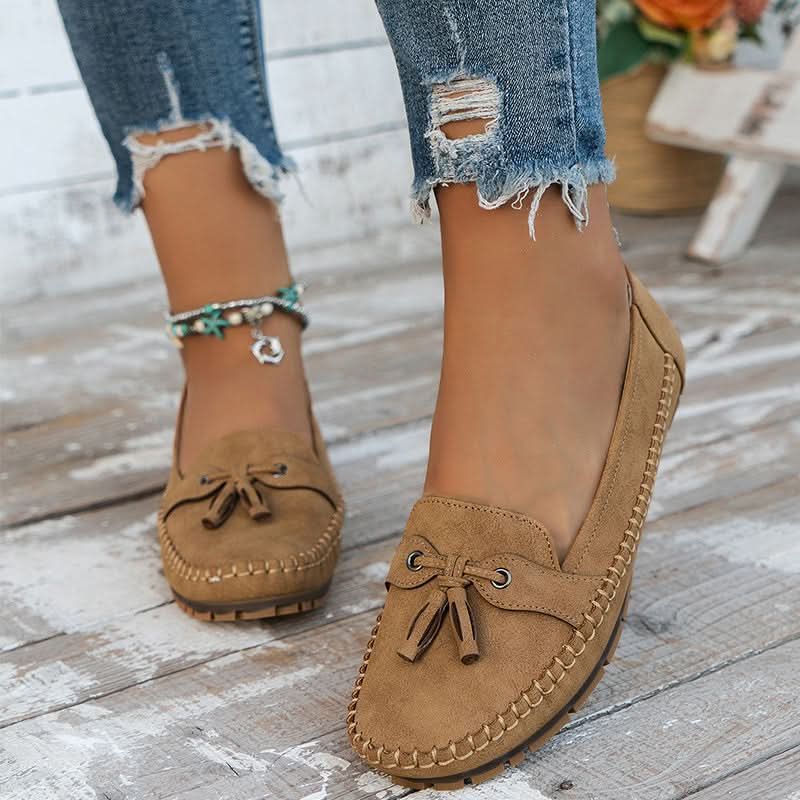 Women's Orthopedic Moccasin Loafers with Bow Detail and Cushioned Sole™ – Eleganter Komfort für den ganzen Tag