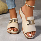 Women's Buckle Strap Comfort Sandals with Cushioned Sole™ – Mühelose Eleganz für jeden Tag
