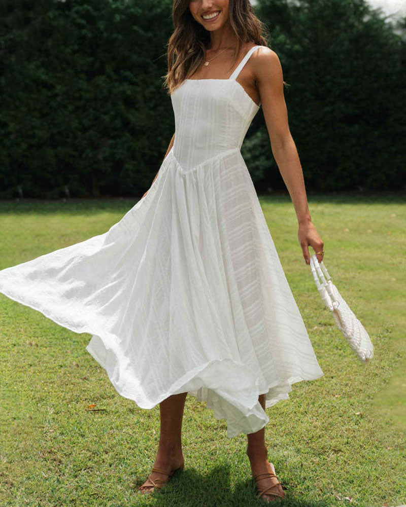 Ärmelloses A-Linien Midikleid mit fließendem Saum™ – Elegante Sommermode für jeden Anlass