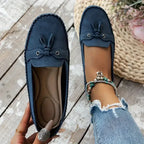 Women's Orthopedic Moccasin Loafers with Bow Detail and Cushioned Sole™ – Eleganter Komfort für den ganzen Tag