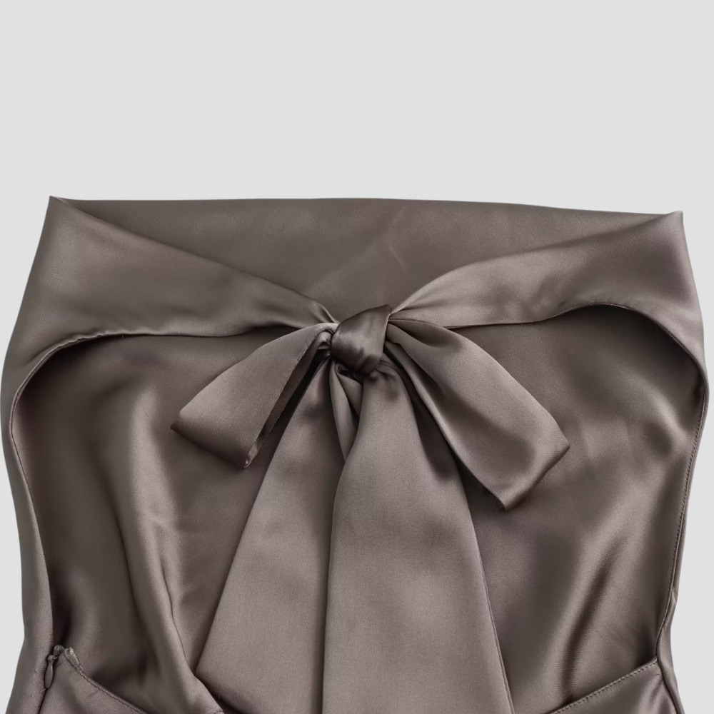 Jenny | Women's Halter Back Tie Draped Satin Tanks™ – Zeitlose Eleganz für jeden Anlass