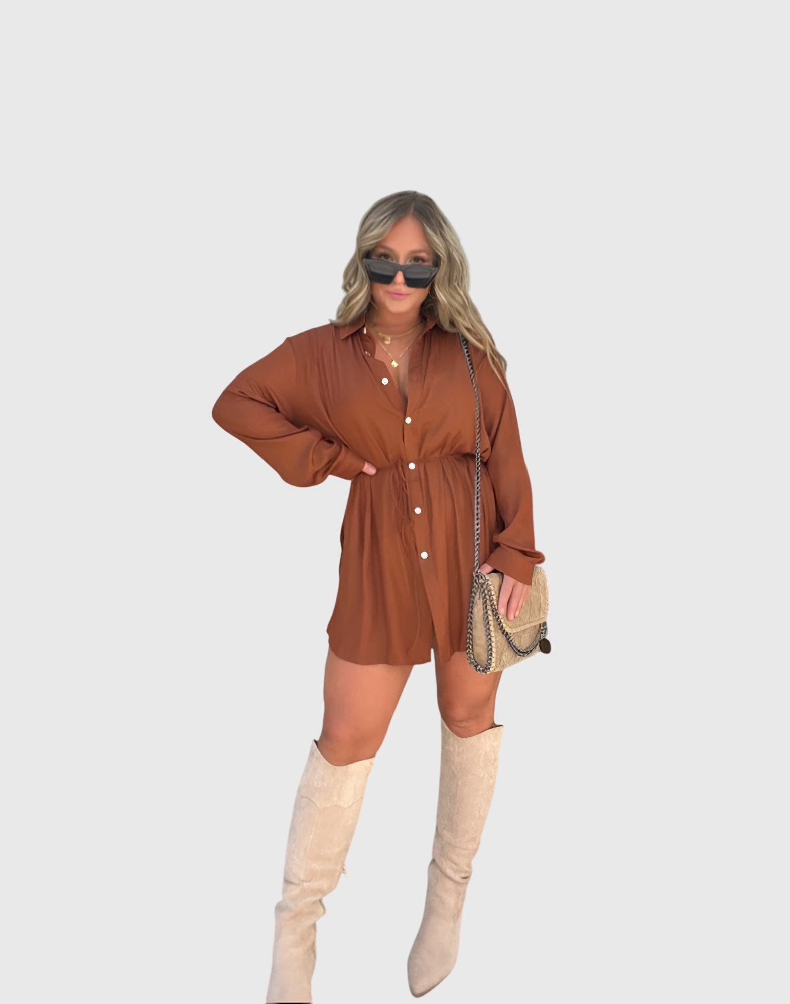Women's Button Front Long Sleeve Shirt Dress™ – Zeitlose Eleganz für jeden Tag