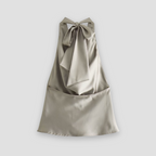 Jenny | Women's Halter Back Tie Draped Satin Tanks™ – Zeitlose Eleganz für jeden Anlass