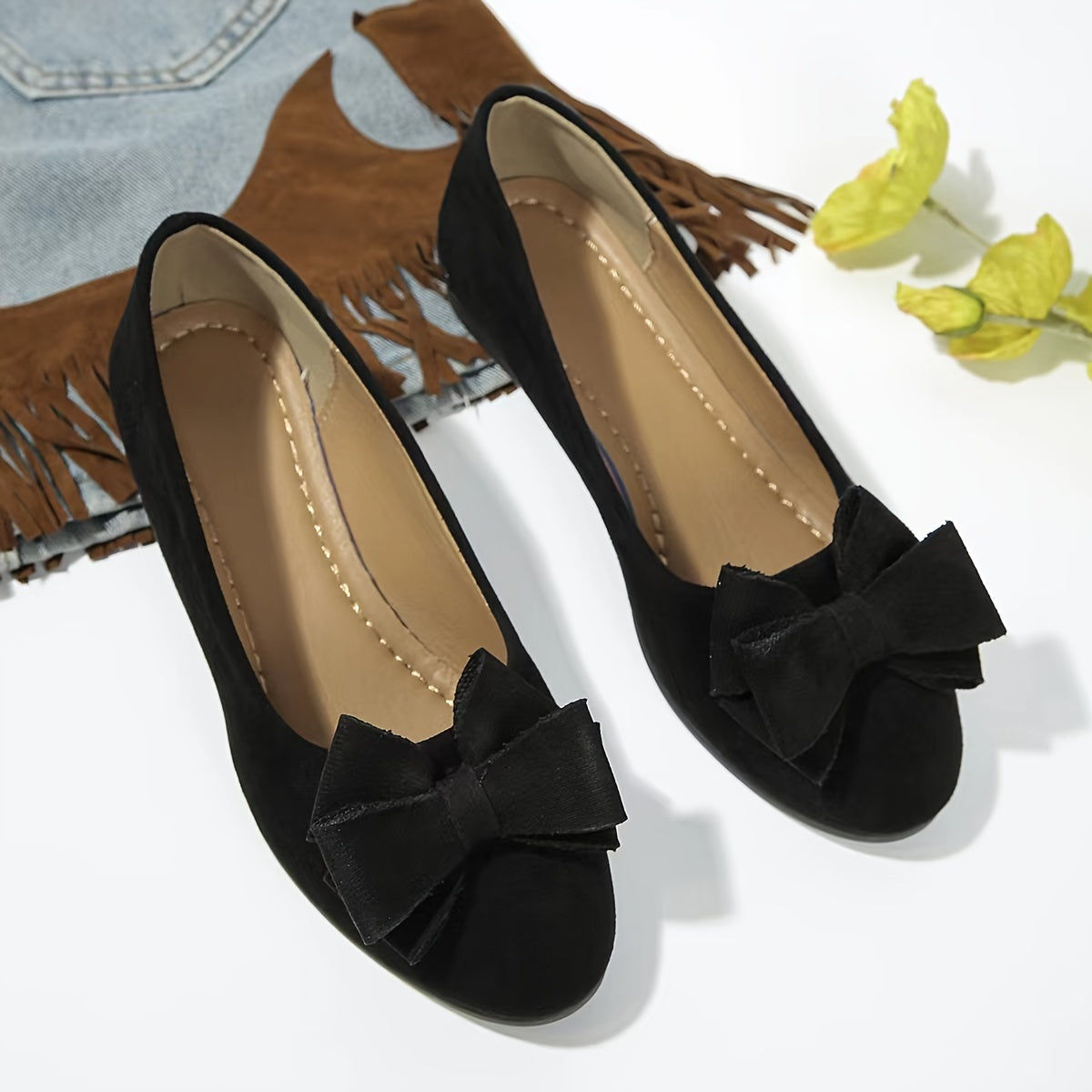 Women's Comfortable Ballet Flats with Bow Detail™ – Ganztägiger Komfort mit femininer Eleganz