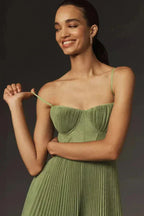 Women's Pleated Strappy Elegant Flowing Maxi Dress™ – Zeitlose Eleganz für jeden Anlass