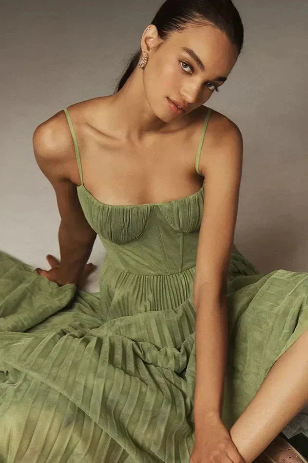 Women's Pleated Strappy Elegant Flowing Maxi Dress™ – Zeitlose Eleganz für jeden Anlass