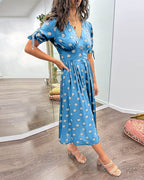 Polka Dot Midi Dress With Flattering A Line Fit for Women™ – Zeitlose Eleganz für jeden Anlass