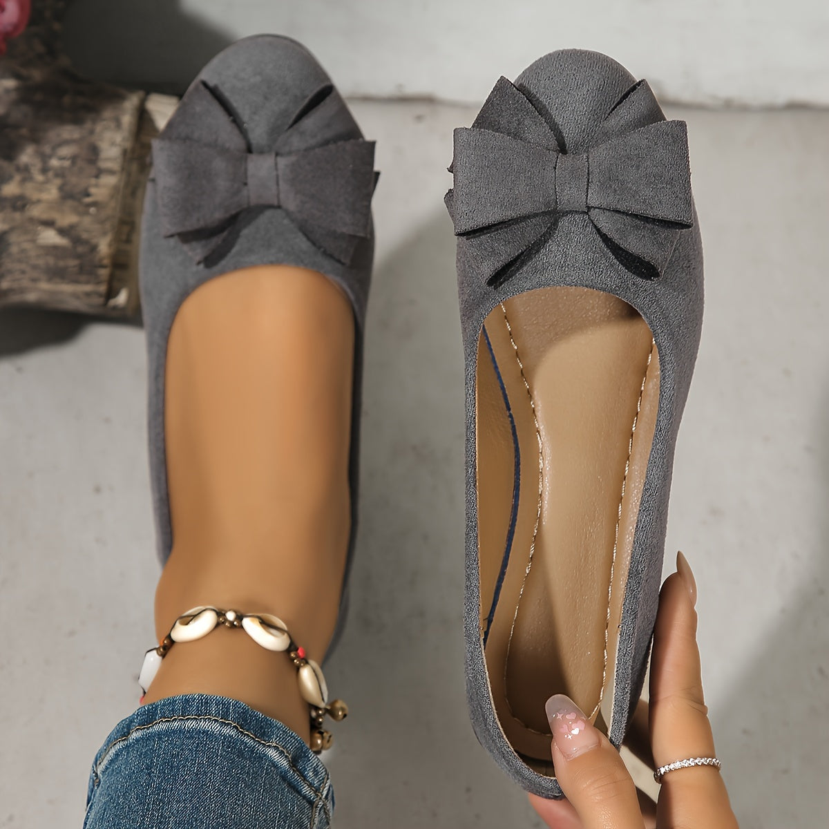 Women's Comfortable Ballet Flats with Bow Detail™ – Ganztägiger Komfort mit femininer Eleganz