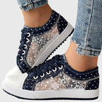 Women's Orthopedic Lace-Up Sneakers with Arch Support and Cushioned Sole™ – Ganztägiger Komfort für aktive Frauen